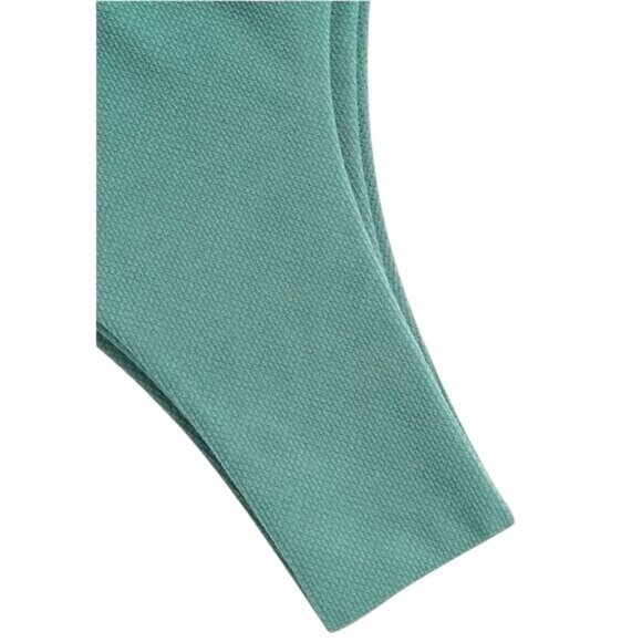 Zaful Women’s Small Bikini Set Green Strappy Cut Out Tie Back Top Thong Bottom - Picture 5 of 9